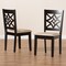 Baxton Studio Nicolette Modern and Contemporary Sand Fabric and Dark Brown Finished Wood 2-Piece Dining Chair Set 176-11386-Zoro - alternate 7